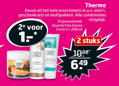 Therme   deodorant, douchegel folder aanbieding bij  Trekpleister - details