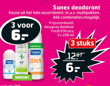 Sanex   deodorant folder aanbieding bij  Trekpleister - details