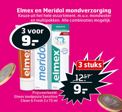 Meridol   tandpasta folder aanbieding bij  Trekpleister - details