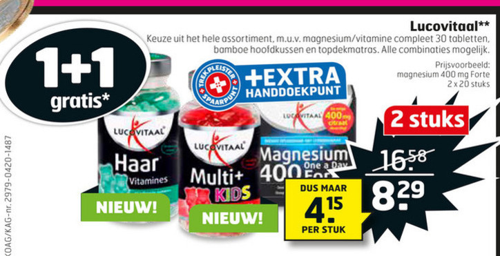 Lucovitaal   voedingssupplement folder aanbieding bij  Trekpleister - details