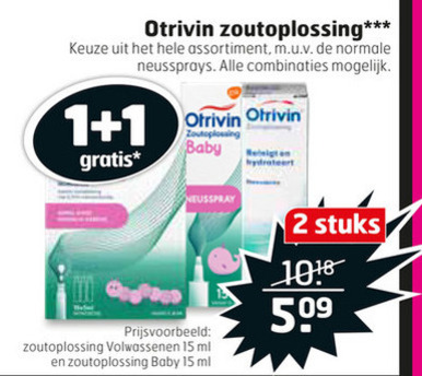 Otrivin   neusspray folder aanbieding bij  Trekpleister - details