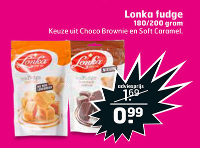 Lonka   fudge folder aanbieding bij  Trekpleister - details