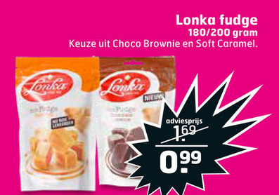 Lonka   fudge folder aanbieding bij  Trekpleister - details