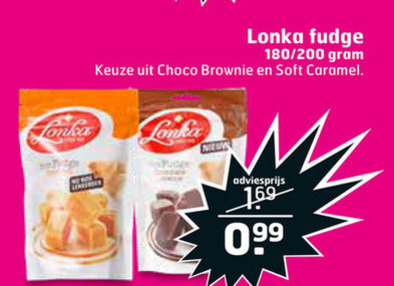 Lonka   fudge folder aanbieding bij  Trekpleister - details