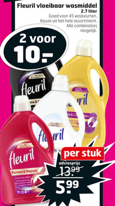 Fleuril   wasmiddel folder aanbieding bij  Trekpleister - details