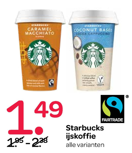 Starbucks   ijskoffie folder aanbieding bij  Spar - details