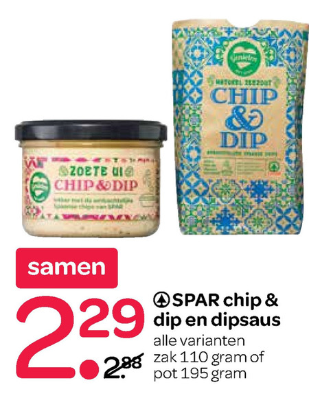 Spar Huismerk   dipsaus, chips folder aanbieding bij  Spar - details