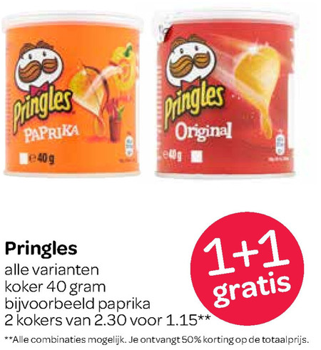 Pringles   chips folder aanbieding bij  Spar - details