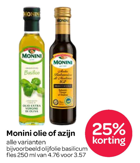 Monini   olijfolie, azijn folder aanbieding bij  Spar - details