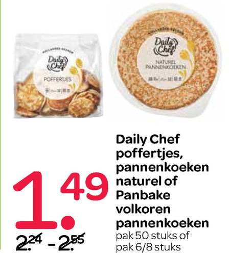 Daily Chef   poffertjes, pannenkoek folder aanbieding bij  Spar - details