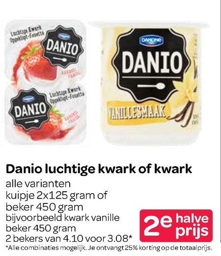 Danone Danio   kwark folder aanbieding bij  Spar - details