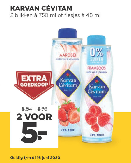 Karvan Cevitam   limonadesiroop folder aanbieding bij  Jumbo - details