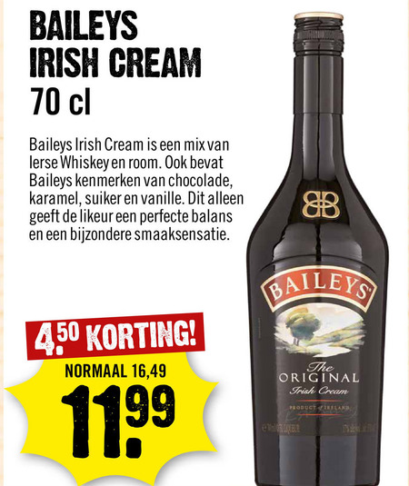 Baileys   likeur folder aanbieding bij  Dirck III - details