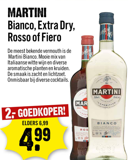 Martini   vermouth folder aanbieding bij  Dirck III - details