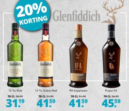 Glenfiddich   whisky folder aanbieding bij  Mitra - details