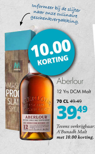 Aberlour   whisky folder aanbieding bij  Mitra - details