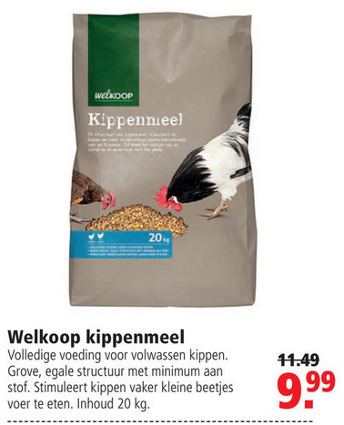 Welkoop Huismerk   kippenvoer folder aanbieding bij  Welkoop - details