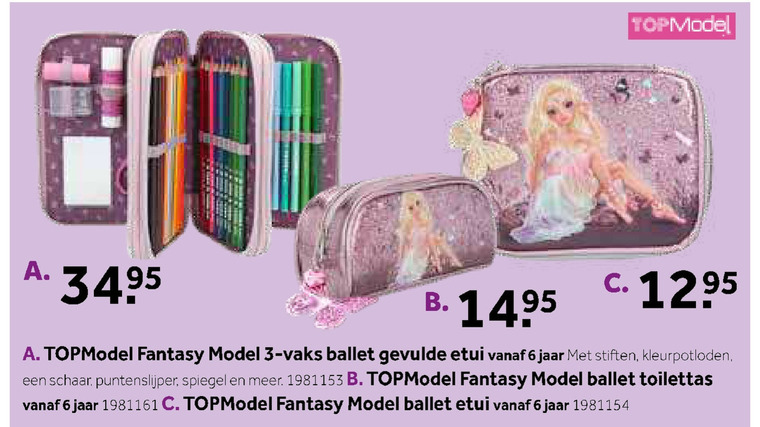 Top Model   etui, kleurpotloden folder aanbieding bij  Intertoys - details