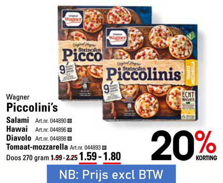 Wagner   diepvriespizza folder aanbieding bij  Sligro - details