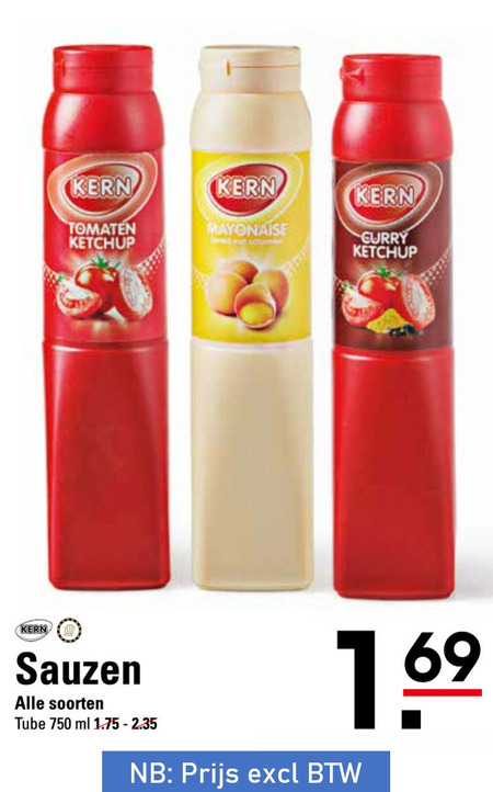 Kern   curryketchup, mayonaise folder aanbieding bij  Sligro - details