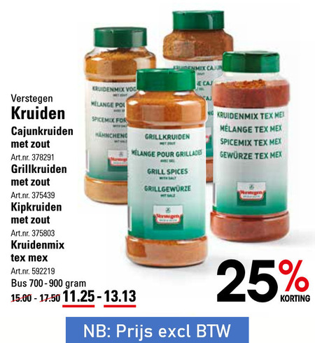 Verstegen   kruiden folder aanbieding bij  Sligro - details