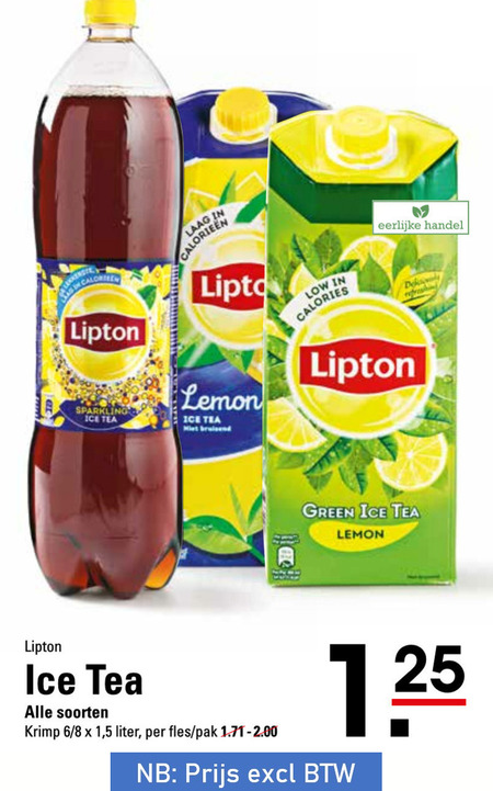 Lipton   ice tea folder aanbieding bij  Sligro - details