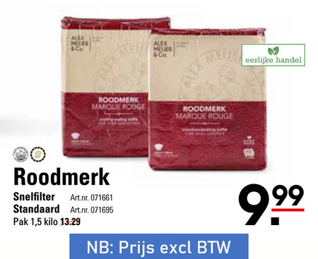 Alex Meijer   koffie folder aanbieding bij  Sligro - details