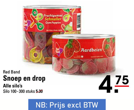 Red Band   drop, snoep folder aanbieding bij  Sligro - details