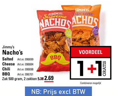 jimmys   chips folder aanbieding bij  Sligro - details