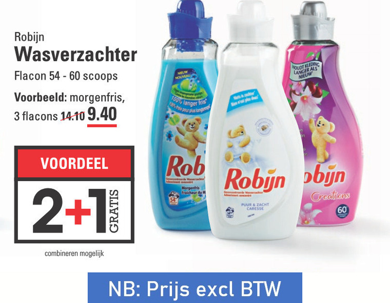 Robijn   wasverzachter folder aanbieding bij  Sligro - details