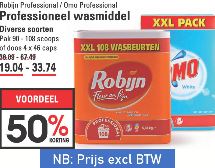 Robijn   wasmiddel folder aanbieding bij  Sligro - details