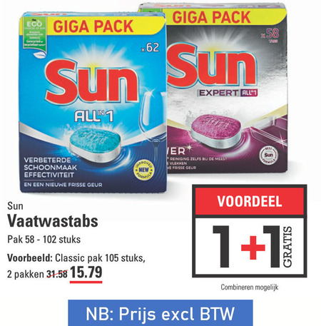 Sun   vaatwasmiddel folder aanbieding bij  Sligro - details