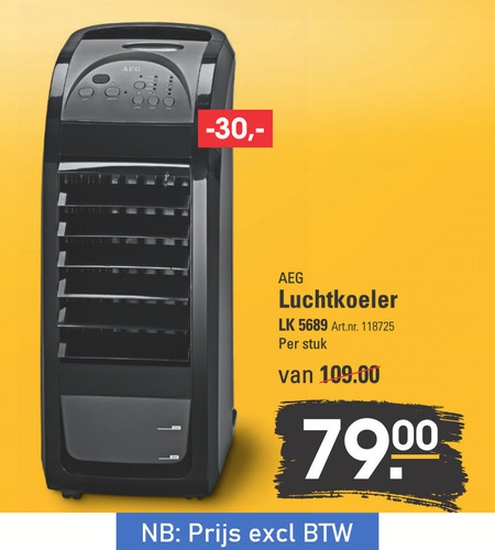 AEG   luchtkoeler folder aanbieding bij  Sligro - details