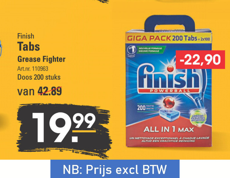 Finish   vaatwasmiddel folder aanbieding bij  Sligro - details