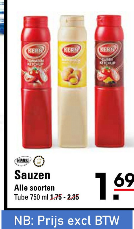 Kern   mayonaise, curryketchup folder aanbieding bij  Sligro - details