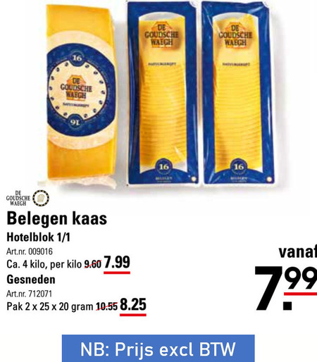 De Goudsche Waegh   kaas, kaasplakken folder aanbieding bij  Sligro - details