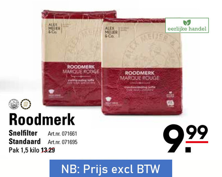 Alex Meijer   koffie folder aanbieding bij  Sligro - details