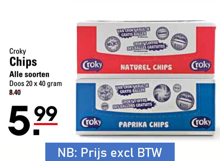 Croky   chips folder aanbieding bij  Sligro - details