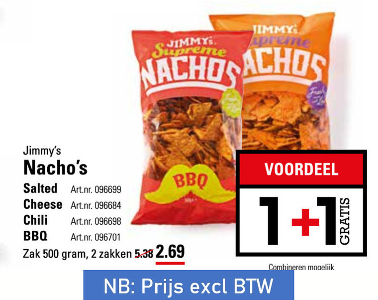 jimmys   chips folder aanbieding bij  Sligro - details