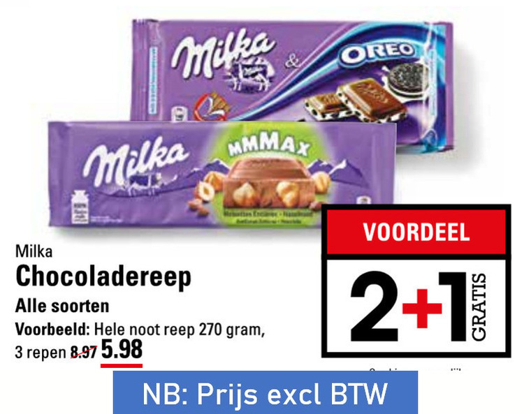 Milka   chocolade folder aanbieding bij  Sligro - details