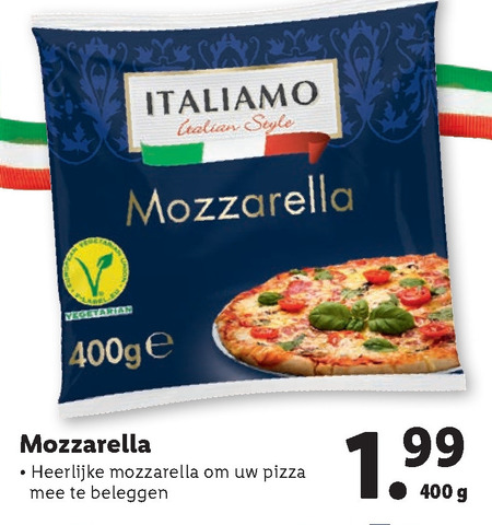 Italiamo   mozzarella folder aanbieding bij  Lidl - details