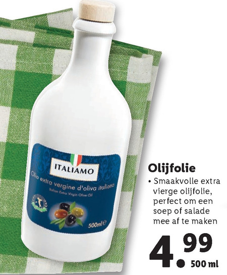 Italiamo   olijfolie folder aanbieding bij  Lidl - details