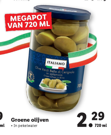 Italiamo   olijven folder aanbieding bij  Lidl - details