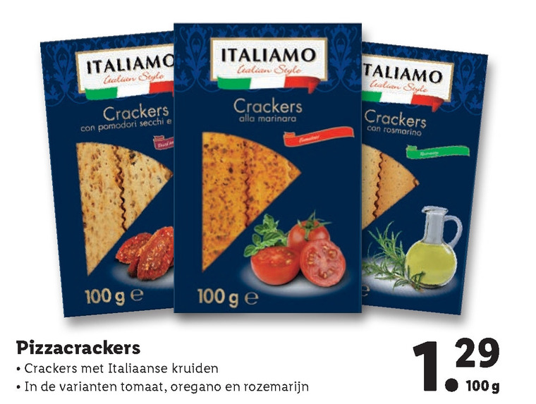 Italiamo   crackers folder aanbieding bij  Lidl - details