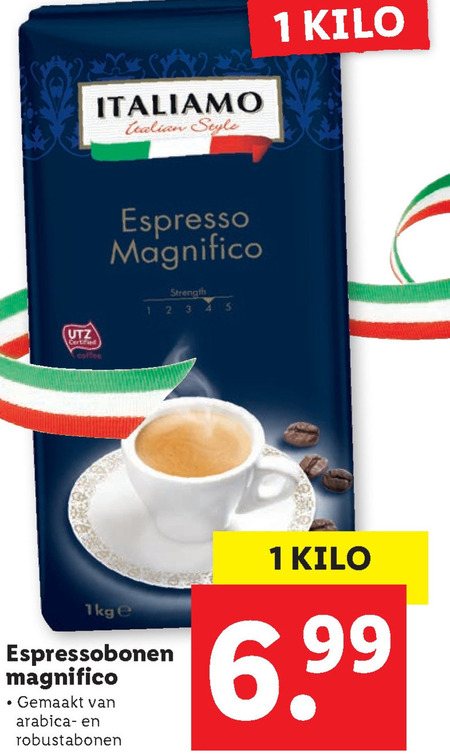 Italiamo   koffie folder aanbieding bij  Lidl - details