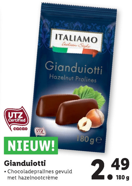 Italiamo   chocolade folder aanbieding bij  Lidl - details