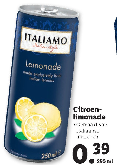 Italiamo   limonade folder aanbieding bij  Lidl - details