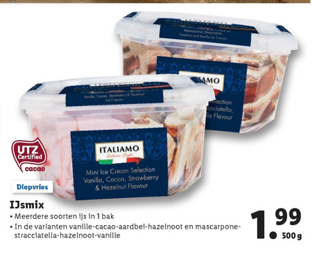 Italiamo   ijsspecialiteit folder aanbieding bij  Lidl - details