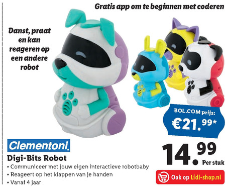 Clementoni   speelgoedrobot folder aanbieding bij  Lidl - details