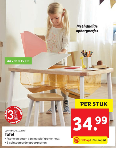 Wens Parasiet Peru Livarno kindertafel folder aanbieding bij Lidl - details